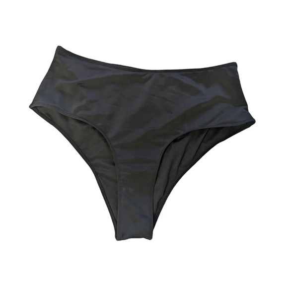 Source Unknown Other - (2XL) Highrise High Cut Black Bikini Separate NWOT